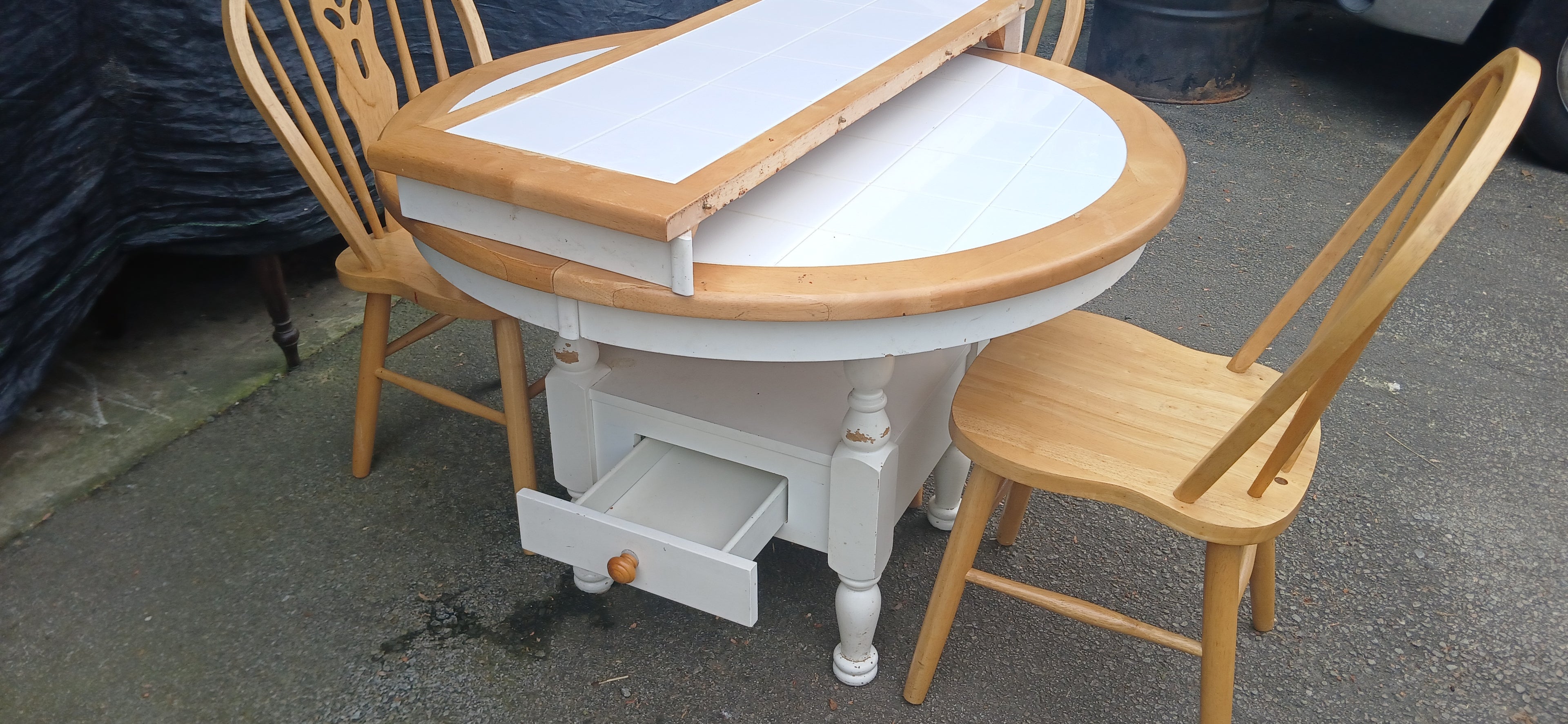 Dining table and chairs